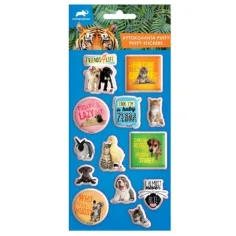 Animal Planet 3D pufová samolepková sada 10x22cm na archu