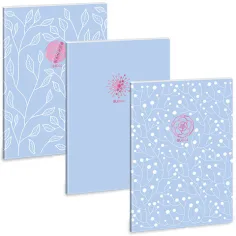 Ars Una: Soft Touch Skyblue Spring extra sponkový linkovaný sešit A/4