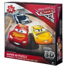 Auta 3 super puzzle 3x24 dílků s 3D efektem. obrázek 2
