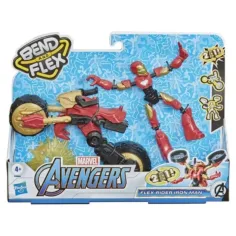 Avengers Bend and Flex Rider Iron Man figura s motorem - Hasbro