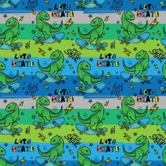 Balení papíru s motivem skateboardového T-Rexe 100x70cm