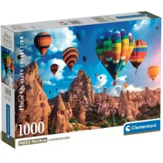 Balónky v Kapadokii 1000 ks HQC puzzle s plakátem - Clementoni