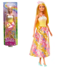 Barbie Dreamtopia: Princezna panenka v žluto-růžovém oblečení s motýly - Mattel