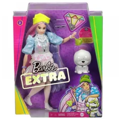Barbie Extra: Panenka ve třpytivých šatech se zvířátkem - Mattel