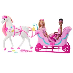 Barbie Ořechobijec - Sada Sněhového Sání s Koněm - Mattel