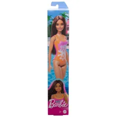 Barbie Plážová panenka barevná, květinový vzor plavek - Mattel