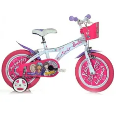 Barbie růžovo-bílý dětský bicykl ve velikosti 12 - Dino Bikes kolo