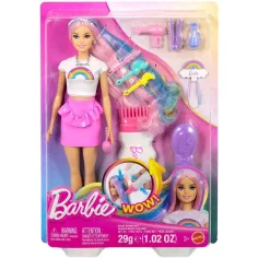 Barbie: Třpytivá duhová panenka s doplňky - Mattel