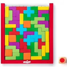 Barevná dřevěná tetris skládačka - Woodyland
