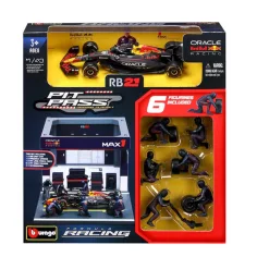 Bburago: F1 závodní auto - Red Bull RB21 Pit / Max Verstappen 1/43
