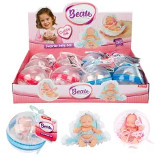 BEAU Baby spící miminko překvapení v kouli ve dvou variantách 8,5 cm 1 ks