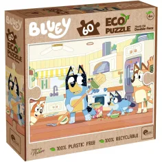 Bluey 2 v 1 60dílná Eco skládačka a omalovánka 70x50cm - Lisciani