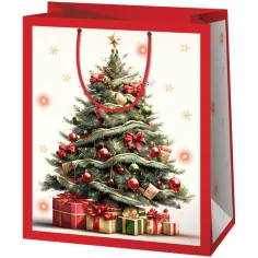 Cardex: Obrovská dárková taška se stromečkem a dárky 33x15x44cm