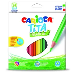 Carioca: Tita trojúhelníková barevná tužka 24ks