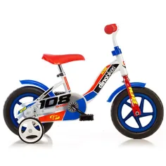 Červenobílý dětský bicykl ve velikosti 10 - Dino bikes kolo