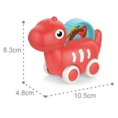 Červený dinosaurus dětské autíčko s pohyblivým obrázkem 10,5cm obrázek 2