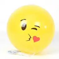 Citronově žlutý emoji míč z gumy 23 cm