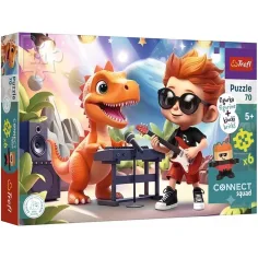Connect Joe 70dílná puzzle figurkou a 6ti kostkami - Trefl