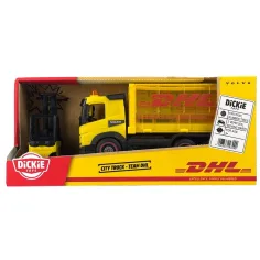 DHL Volvo nákladní auto s vysokozdvižným vozíkem - Dickie Toys
