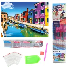 Diamantové puzzle: Benátský diamantový malířský set 30x40cm obrázek 2