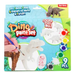 Dino Paint Set: Malovatelná figurka dinosaura s barvami a štětcem 9ks obrázek 2