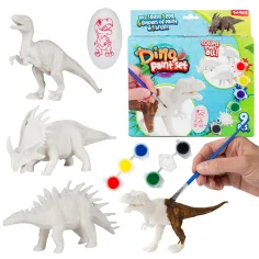 Dino Paint Set: Malovatelná figurka dinosaura s barvami a štětcem 9ks obrázek 1