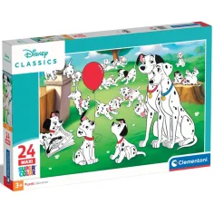 Disney klasiky: 101 Dalmatinů 24 ks maxi supercolor puzzle - Clementoni