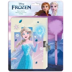 Disney: Ledové království 2 tajný deník s zámkem a pom-pom perem 12x18cm 60 listů