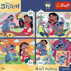 Disney Lilo & Stitch - 4 x 88 ks Premium Plus Kids puzzle - Trefl obrázek 2
