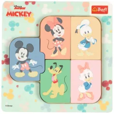 Disney Minnie myš a její přátelé dřevěná tvarová skládačka - Trefl