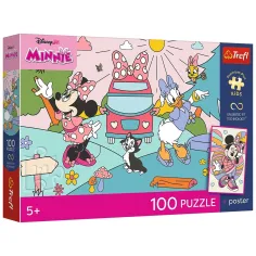 Disney Minnie myš Růžové dobrodružství 100ks UFT puzzle s plakátem - Trefl