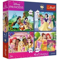 Disney Princezny - 4 v 1 puzzle 4 x 88 ks - Trefl