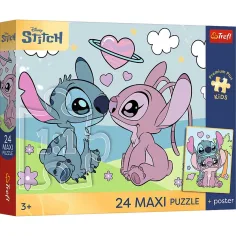 Disney Stitch a Angel 24 dílná Maxi puzzle - Trefl obrázek 1