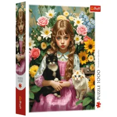 Dívčí puzzle s kočičkami 1000ks - Trefl obrázek 1