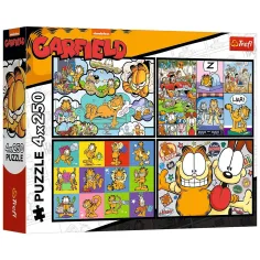 Dobrodružství Garfielda 4x250ks puzzle - Trefl