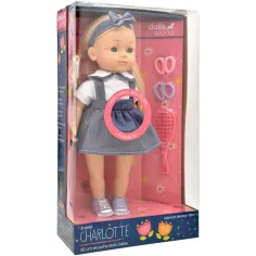 Dolls World: Česky mluvící Charlotte panenka v džínové sukni