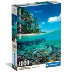 Dovolená na ostrově 1000 dílků HQC puzzle s plakátem - Clementoni obrázek 1