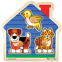 Dětské dřevěné puzzle s úchyty - Melissa & Doug