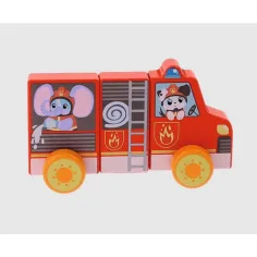 Dřevěné Tiny Tails magnetické hasičské auto - Trefl obrázek 2