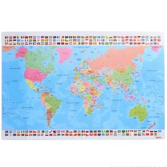 Spirit: Světová mapa s vlajkami stolní opěrka 60x40cm