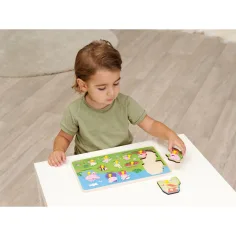 Eichhorn: Prasátko Peppa – dřevěné vkládací puzzle s úchyty, 13 dílků obrázek 2