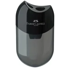 Faber-Castell: Dvojitá trvanlivá plastová ořezávátko černé