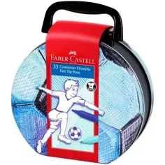 Faber Castell: Fotbalový Connector fixy sada 33ks v kovové krabičce