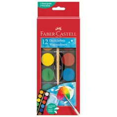 Faber-Castell: Vodové barvy 12ks sada s 30mm kolečky obrázek 1