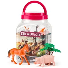 Faunica: Hračková sada zvířat na farmě v kbelíku - Woodyland
