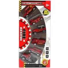 Fire Rescue: Sada 6 malých autíček hasičů 1/64 obrázek 3