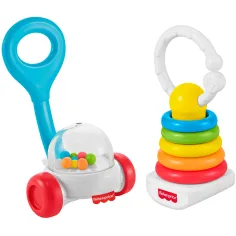 Fisher-Price: 2 kusový barevný chrastící set pro miminka - Mattel obrázek 2