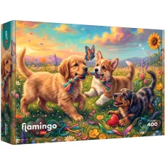 Flamingo od puzzle Hráčské štěňátka 400ks puzzle - Trefl