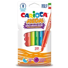 Fluorescenční neonová barva fixů 8 ks sada - Carioca