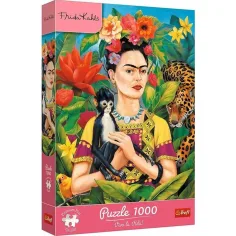Frida Kahlo - Džungle portrét 1000ks prémiové puzzle - Trefl
